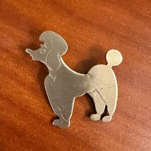 Vintage Sterling Silver Poodle Dog Silhouette Pet Accessory